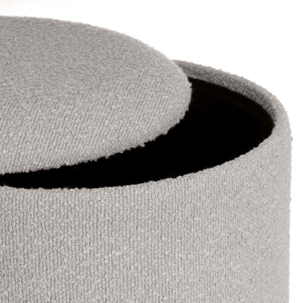 Svetlosivé taburety v súprave 2 ks z textílie buklé – Casa Selección-image-1