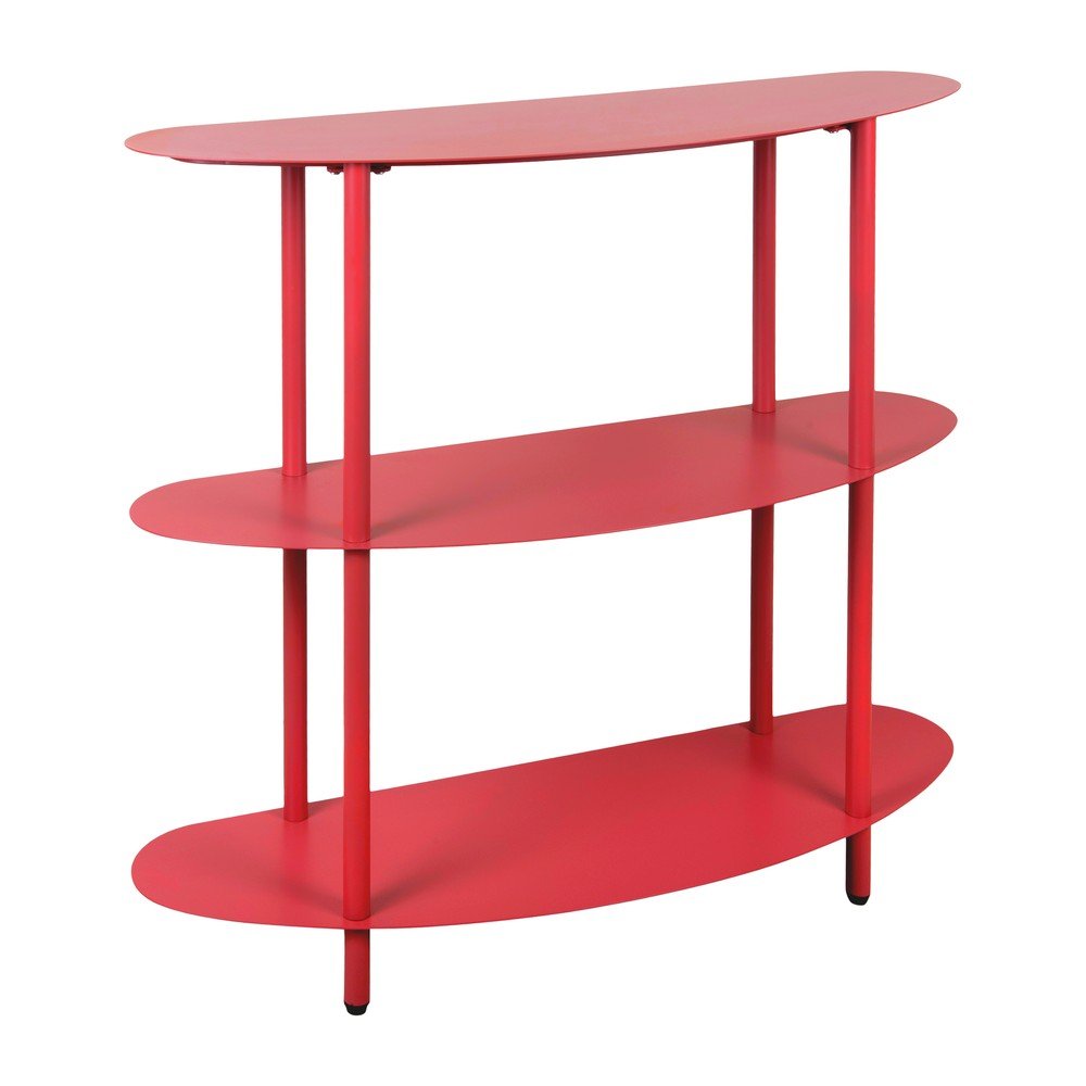 E-shop Červený kovový regál 90x82x28 cm Cool Retro – Leitmotiv