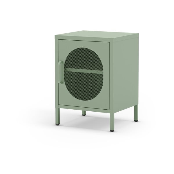 Kovový nočný stolík v mentolovej farbe Diora – Marckeric-image-3