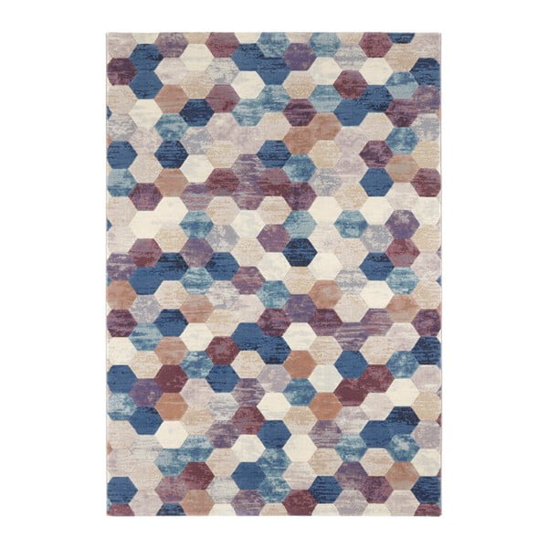 Modro-fialový koberec Elle Decoration Arty Manosque, 80 × 150 cm