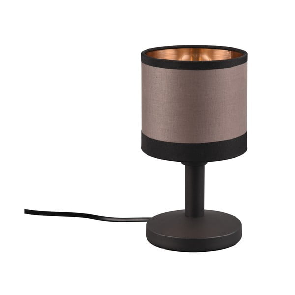 Čierno-hnedá stolová lampa (výška 22 cm) Davos – Reality