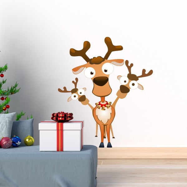 Vianočná samolepka Ambiance Christmas Reindeer