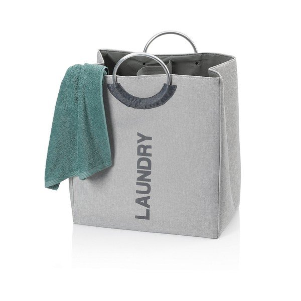 Sivý textilný kôš na bielizeň Kela Palma Maxi-image-1