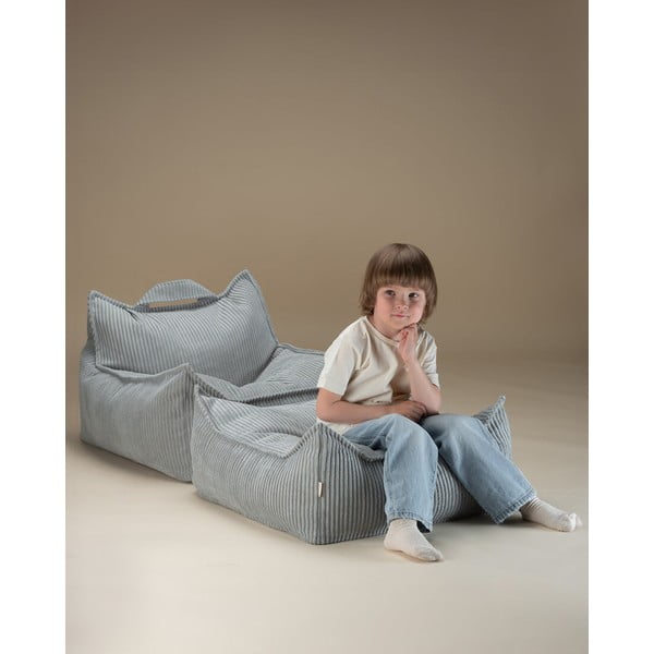 Menčestrový detský sedací vak v mentolovej farbe Chair – Wigiwama-image-2