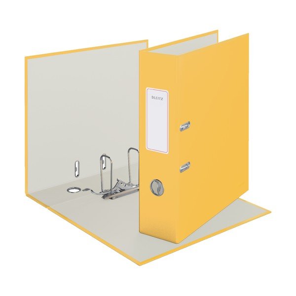 Žltý pákový zaraďovač s hebkým povrchom Leitz Cosy, A4-image-2
