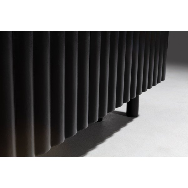 Čierny TV stolík z mangového dreva 160x55x40 cm Tamira – MOME-image-2