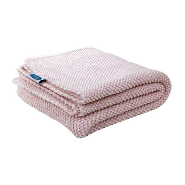 Ružová detská deka Baby Ecru Lizie, 80 × 110 cm