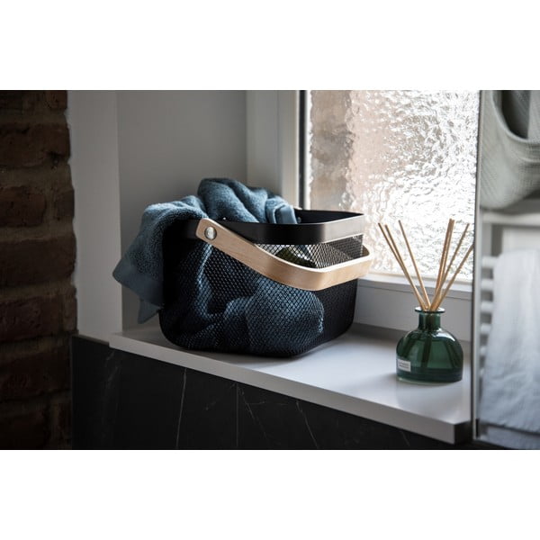 Čierny organizér do kúpeľne s bambusovým držadlom Wenko Bambusa-image-4