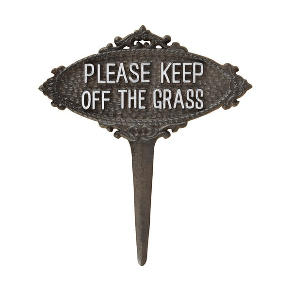 Kovový záhradný zápich Please Keep off the Grass – Esschert Design-image-1