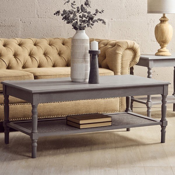 Sivý konferenčný stolík 60x120 cm Heritage – Premier Housewares-image-3