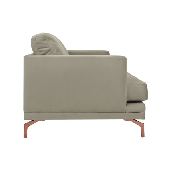Béžová trojmiestna pohovka s podnožou v zlatej farbe Windsor & Co Sofas Jupiter-image-2