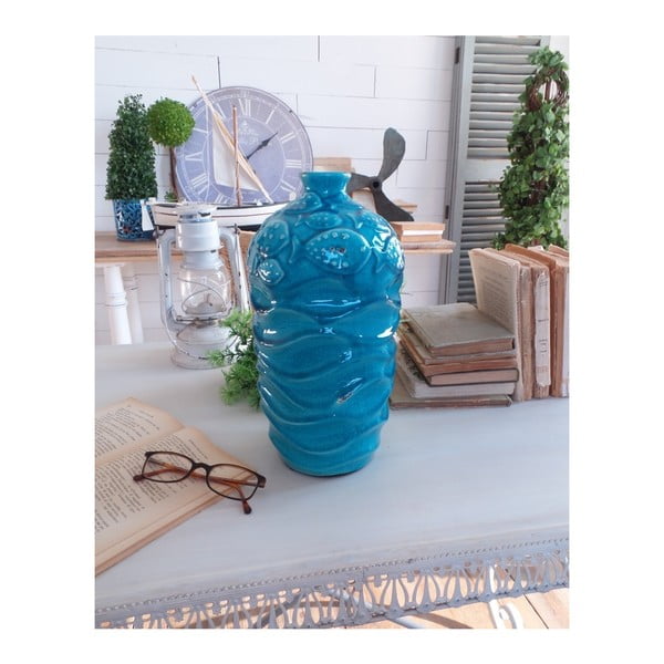 Modrá keramická váza Orchidea Milano