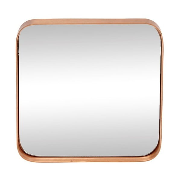 Zrkadlo v ráme v medenej farbe Hübsch Tovi, 31 × 31 cm