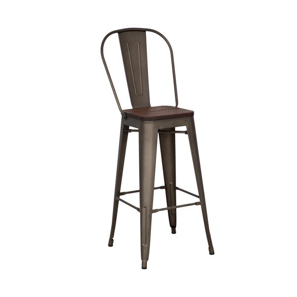 Sada 2 čiernych barových stoličiek Mauro Ferretti Detroit, výška 115 cm-image-1
