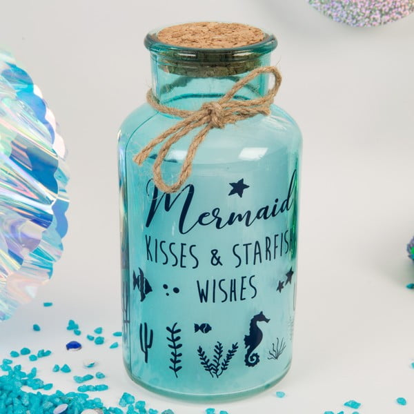 Dekoratívna svietiaca LED fľaša Now or Never Mermaid Tales Starfish Kisses