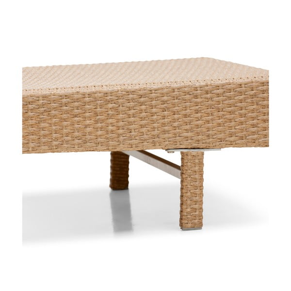 Béžové záhradné ležadlo z umelého ratanu Bonami Essentials Portugal, dĺžka 200 cm-image-3