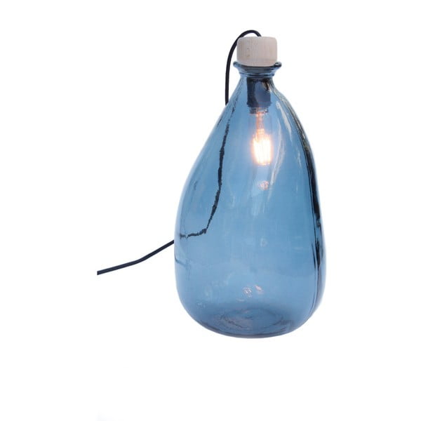 Modré svietidlo z recyklovaného skla Velvet Atelier Tropez, Ø 34 cm
