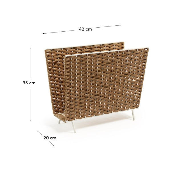 Stojan na časopisy z umelého ratanu Shibori – Kave Home-image-3