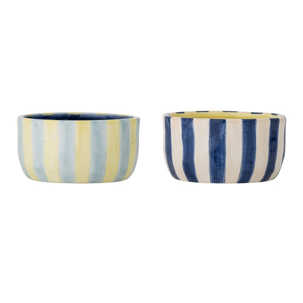 Žlté/modré keramické misky v súprave 4 ks 300 ml Phoenix – Bloomingville