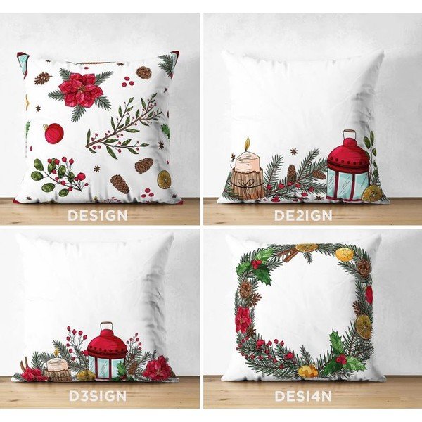 Obliečky na vankúše v súprave 4 ks s vianočným motívom 43x43 cm Merry Christmas – Mila Home-image-1