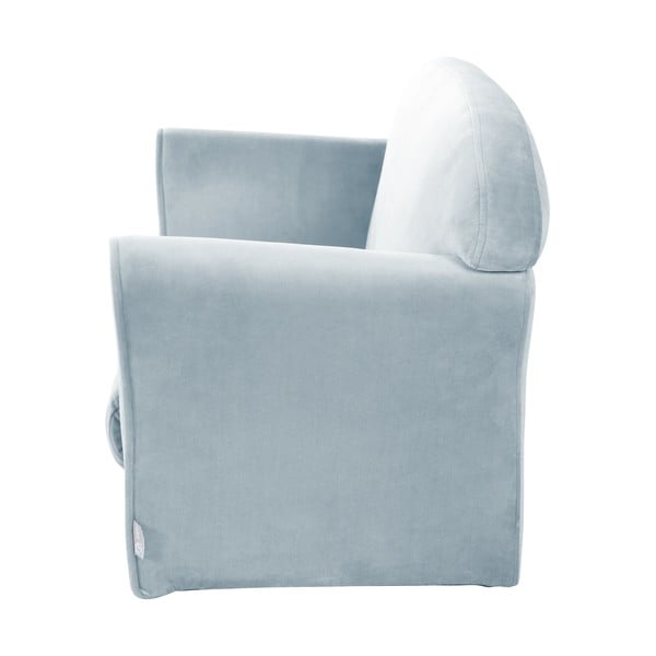 Svetlomodrá zamatová detská pohovka 78 cm Lil Sofa – Roba-image-2