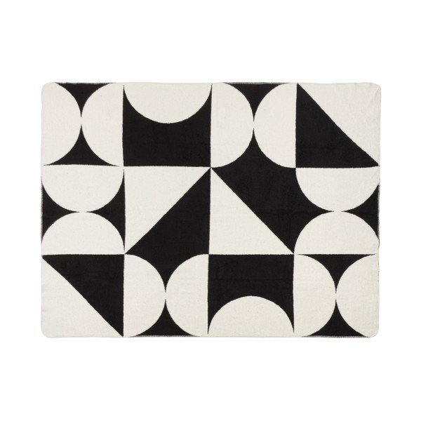 Čierna/krémovobiela deka 150x200 cm Tul – noo.ma