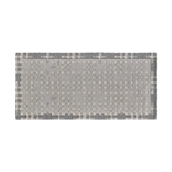 Sivý umývateľný behúň 55x240 cm Dama Argento – Floorita