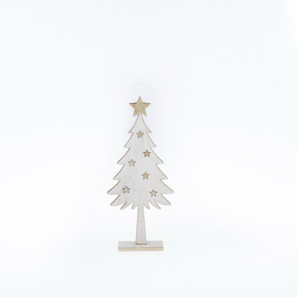 Biely drevený dekoratívne stromček Dakls