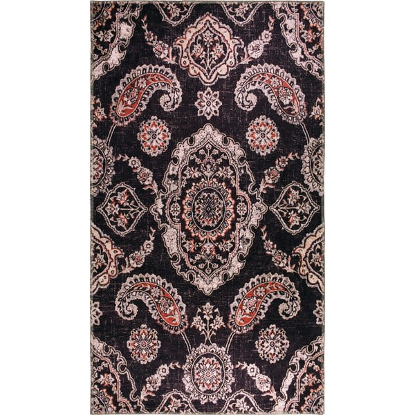 Čierny prateľný koberec 180x120 cm - Vitaus