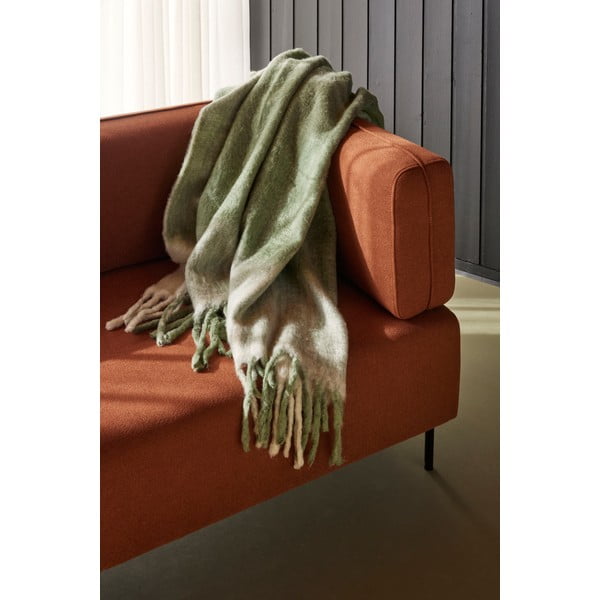 Bielo-zelená deka 200x140 cm Inlet - Hübsch-image-1