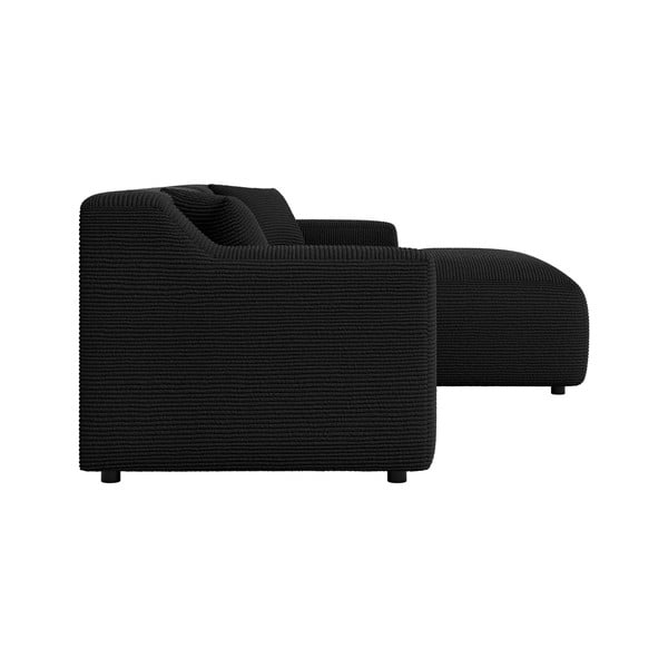 Čierna menčestrová rohová pohovka (pravý roh/s leňoškou) Martin – Ropez-image-3