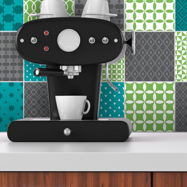 Sada 15 dekoratívnych samolepiek na stenu Ambiance Sofia, 15 × 15 cm-image-3