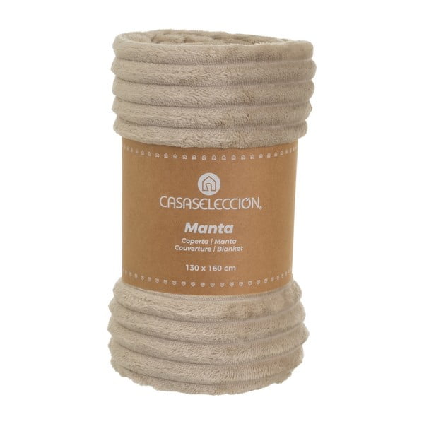 Hnedá deka z mikroplyšu 130x160 cm Fur Velvet – Casa Selección-image-4