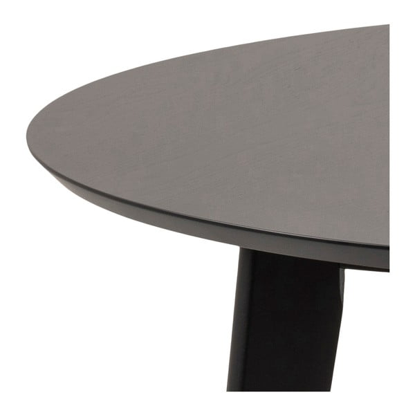 Čierny jedálenský stôl v dekore dubového dreva Actona Roxby, ø 105 cm-image-3