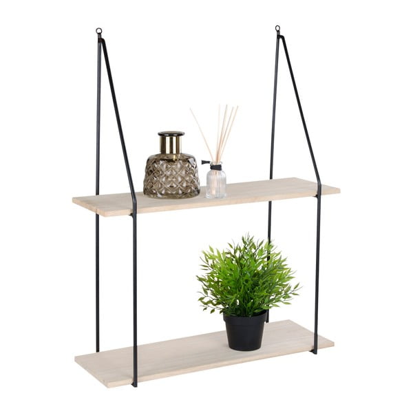 Čierna poschodová polica z masívu pavlovnia Haag - House Nordic-image-2