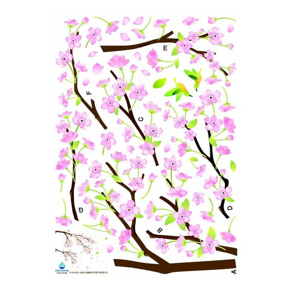 Sada samolepiek Ambiance Tree Branch Pink Flowers-image-2