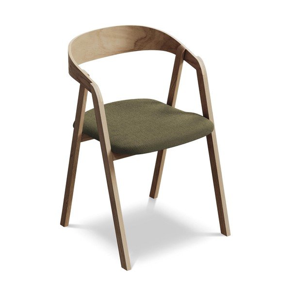 Zelené jedálenské kreslo z masívneho dreva Erika – Makamii