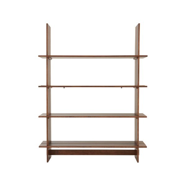 Regál z borovicového dreva v tmavo prírodnej farbe 140x180x40 cm Tottori – Jotex-image-4