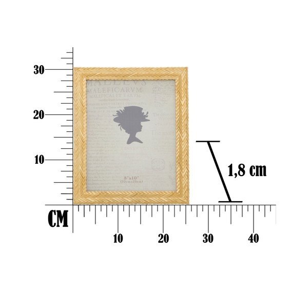 Žltý fotorámik v živicovom ráme Mauro Ferretti Stick Glam, 25,3 × 30,5 cm-image-4