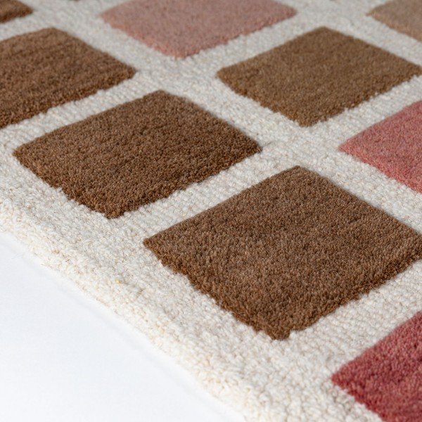 Ružový ručne tkaný vlnený koberec 140x200 cm Renga Wool – Flair Rugs-image-3
