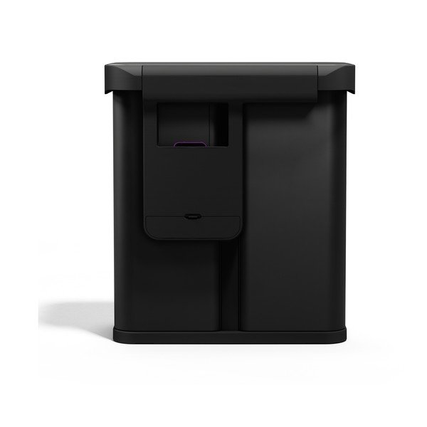 Čierny oceľový odpadkový kôš 34+24 l na triedený odpad/bezdotykový Dual Sensor – simplehuman-image-3