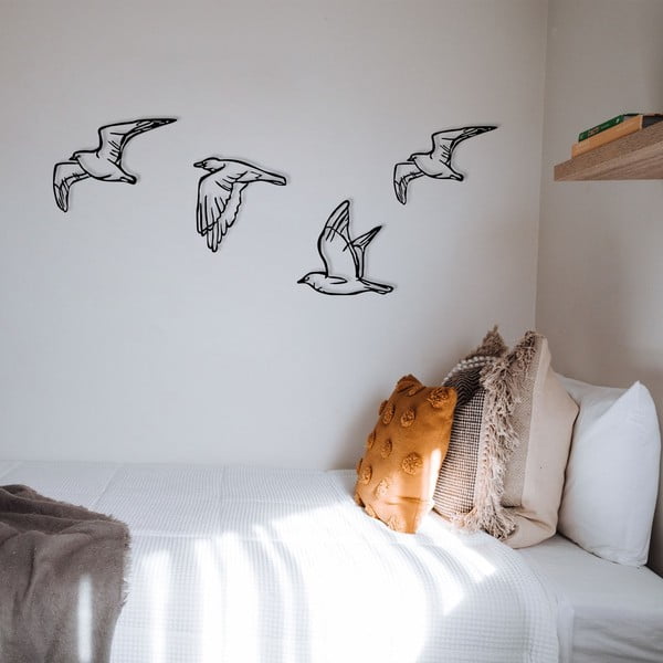 Kovové nástenné dekorácie v súprave 4 ks 100x24 cm Zevahir – Wallity-image-2