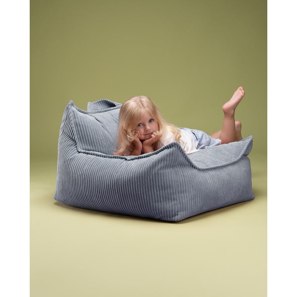 Modrý menčestrový detský sedací vak Chair – Wigiwama-image-2
