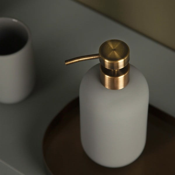 Zelený keramický dávkovač mydla 200 ml Lotus – Mette Ditmer Denmark-image-1