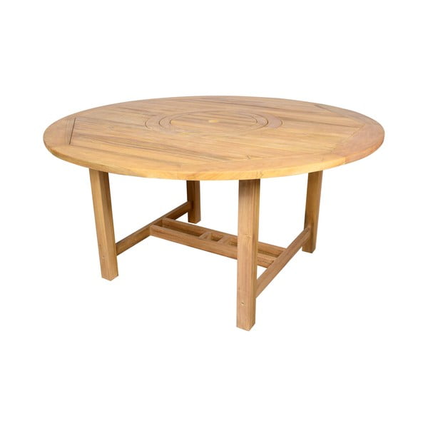Záhradný jedálenský okrúhly stôl z tíkového dreva Ezeis Sun, ø 150 cm