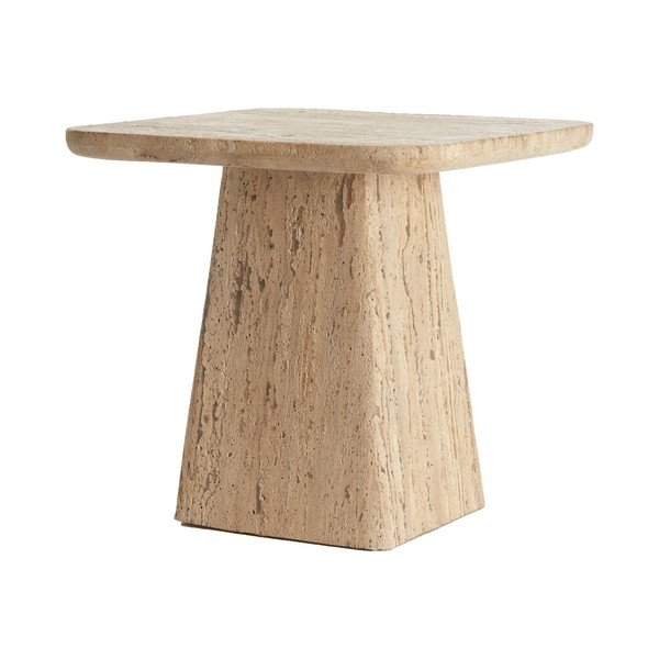 Odkladací stolík s doskou z kameňa 45x45 cm Kepami – Light & Living-image-2