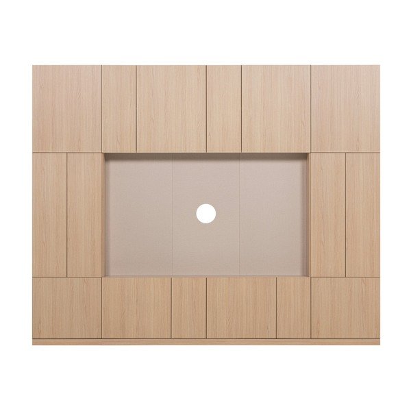 Modulárny TV stolík v prírodnej farbe 268x215 cm Build – WOOOD