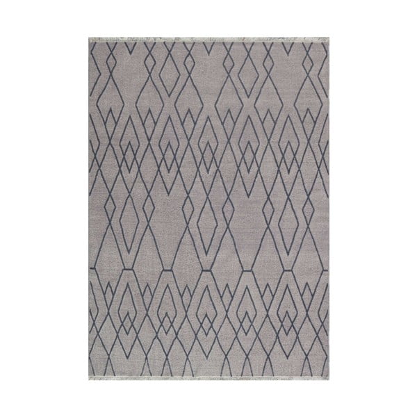Modro-hnedý vlnený koberec Linie Design Omo, 170 x 200 cm