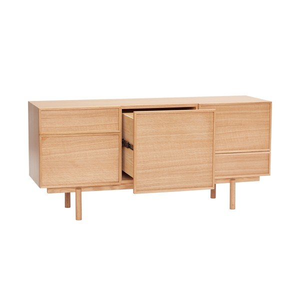 Nízka komoda v dekore duba v prírodnej farbe 140x65 cm Cube – Hübsch