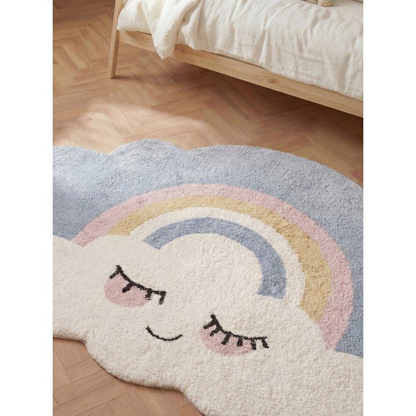 Krémovobiely prateľný/ručne tkaný bavlnený detský koberec 140x200 cm Snuggle Nappi – Hanse Home-image-2